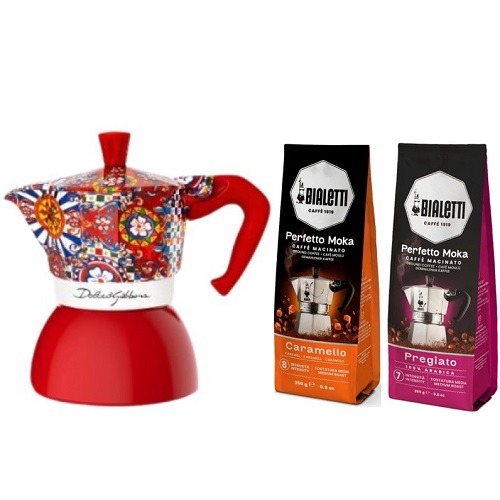 Гейзерная кофеварка 4 порции и 2 молотых кофе